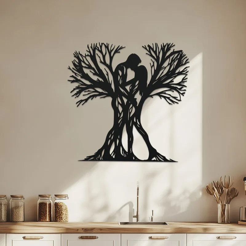 Home Office Room Inspiration - Vintage-geïnspireerde metalen boomsculptuur (1 stuk) -