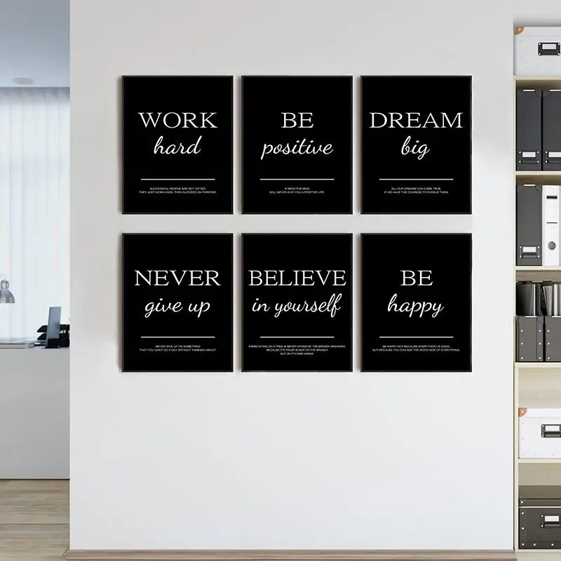 Home Office Room Inspiration - Moderne eenvoudige inspirerende citaten Diamond Art