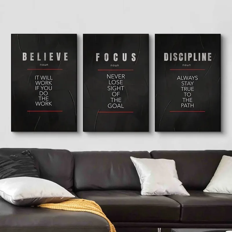 Home Office Room Inspiration - Geloof dat discipline en focus definiëren.