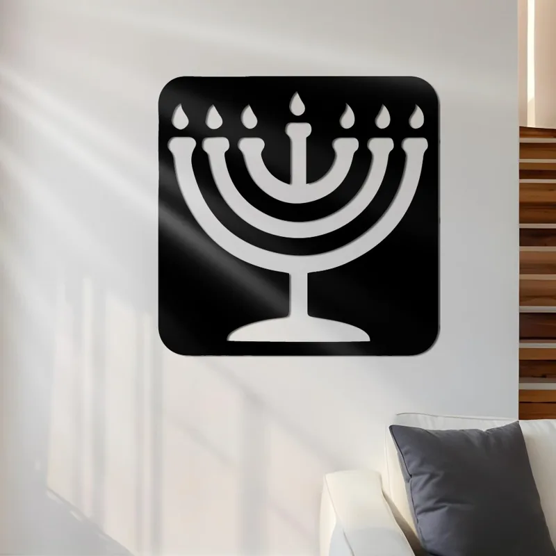 Home Office Decor - CIFBUY ijzeren wandkunst vintage menora metalen