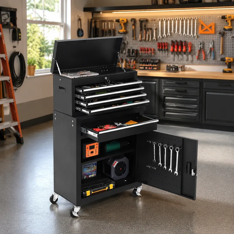 Rolling File Cart - 5-laden rolbare gereedschapskast met afsluitbare, afneembare