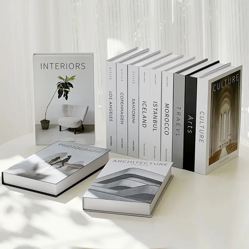 Home Office Building - Minimalistische moderne decoratieve nepboeken rekwisieten voor