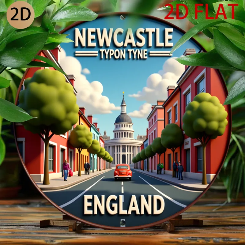 Home Office England - 2D plat, 2D plat cirkelvormig Newcastle