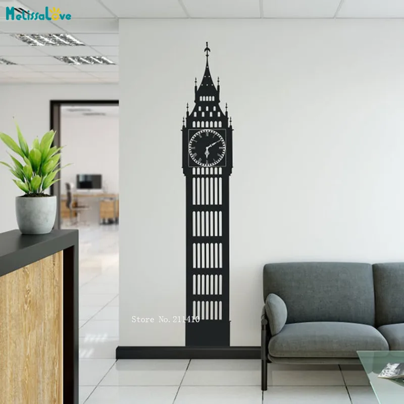 Home Office England - Klok Vorm Muursticker London Art Engeland