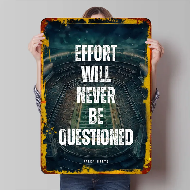 Home Office Questions - Inspirerende sport metalen muurkunst - Inspanning