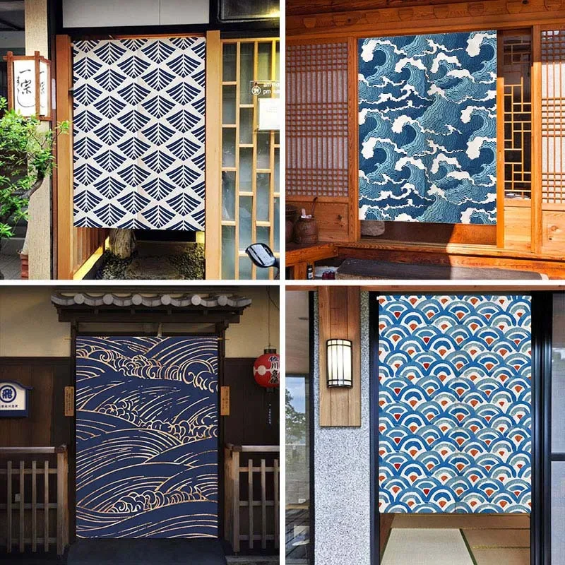 Home Office Room Inspiration - VIKAMA Ukiyo-E Great Wave geïnspireerd Noren-gordijn,