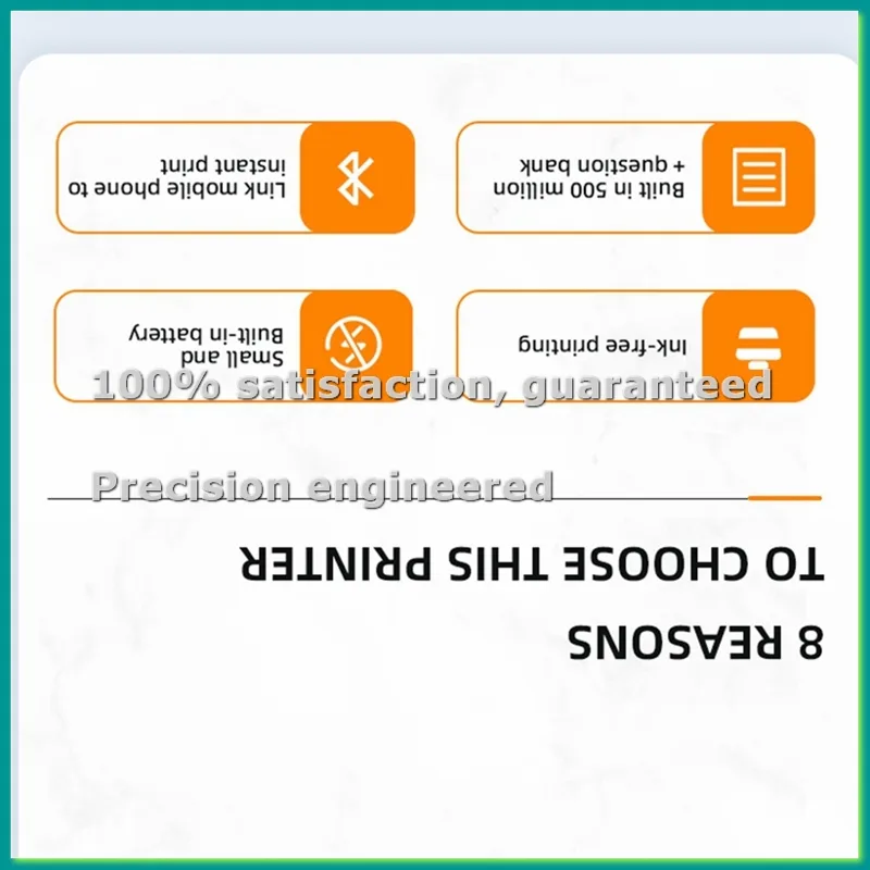 Home Office Questions - Draagbare A4 thermische printer Draadloos inktloos