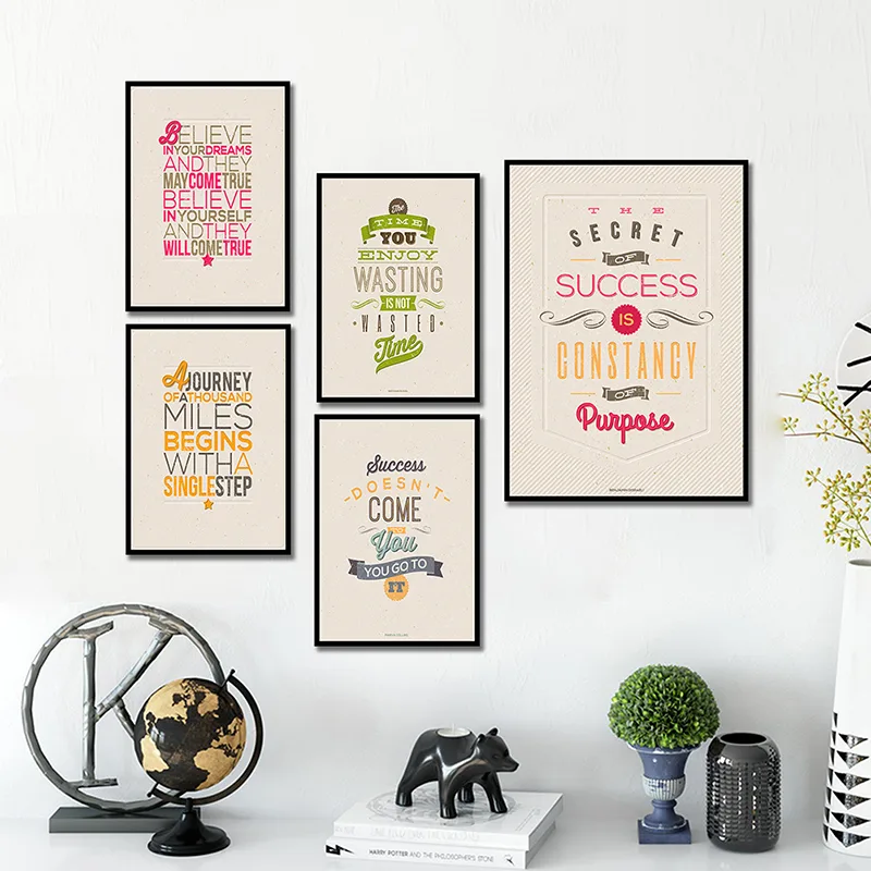 Home Office Room Inspiration - Motiverende Posters Inspirerend Citaat In Het