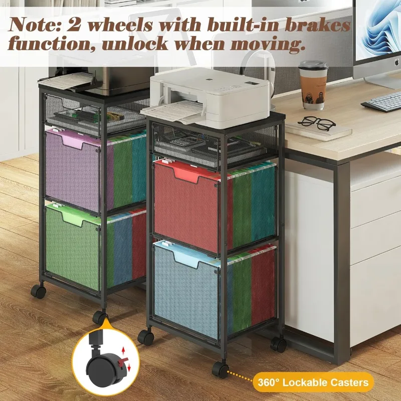 Mobiele archiefkast met 3 lade - Rolling File Cart recensie en prijs