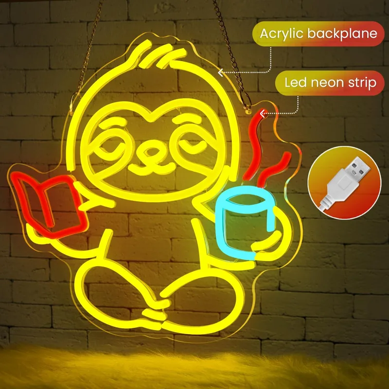 Luiaard Neon Licht USB Dimbaar - Home Office Decor recensie en prijs