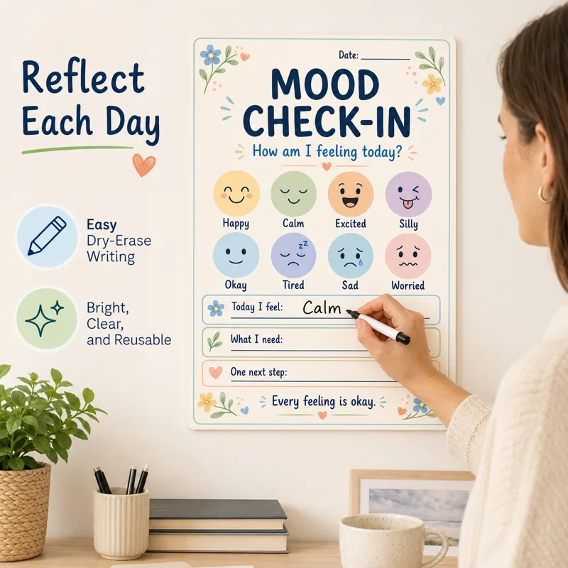1 stuk droog uitwisbare stemmi - Home Office Mood Board recensie en prijs
