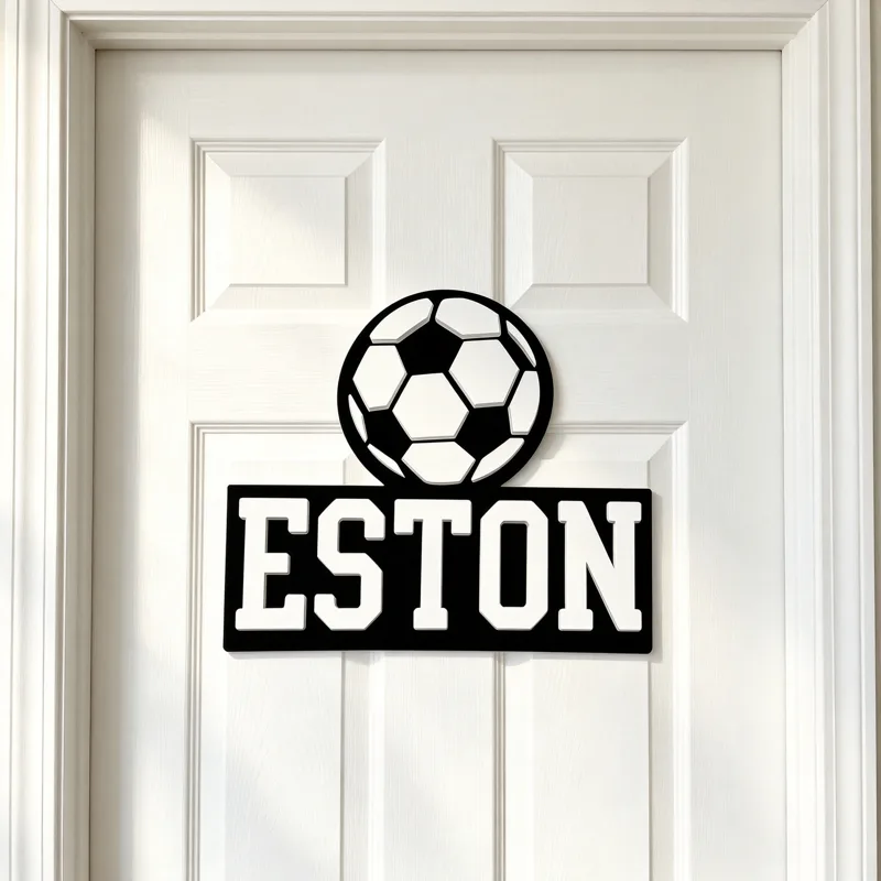 1Pc Custom Voetbalstijl Houten - Home Office Decor recensie en prijs