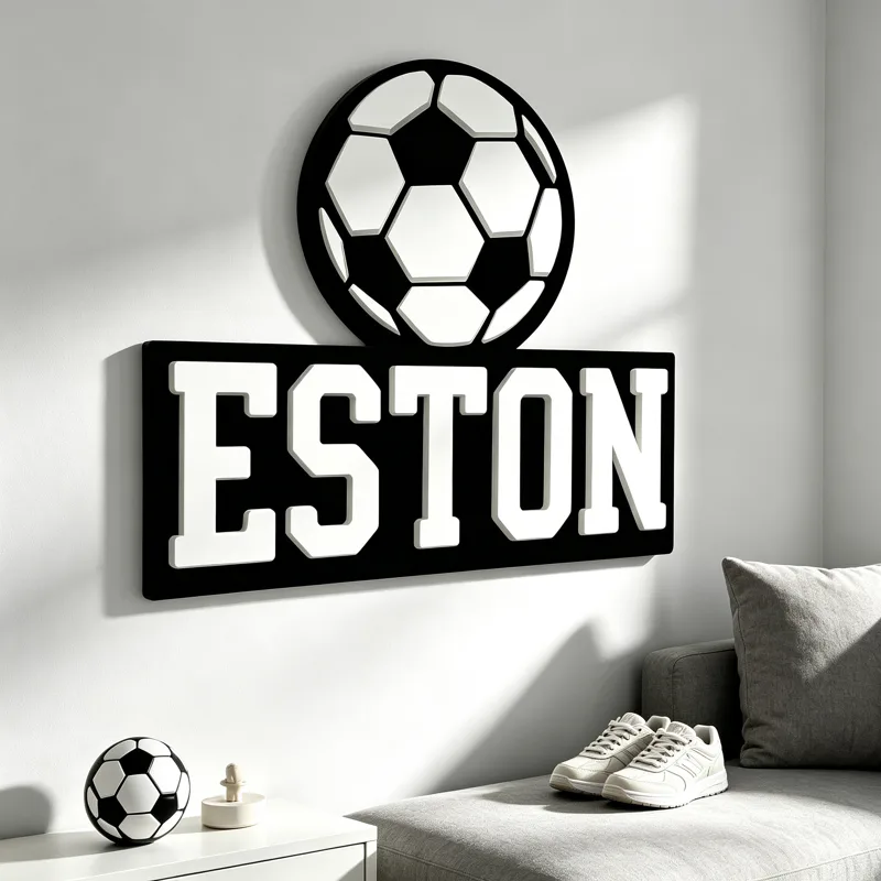 1Pc Custom Voetbalstijl Houten - Home Office Decor recensie en prijs