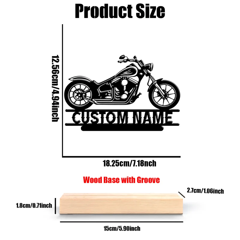 1Pc Csutom Naam Road Motorbike - Home Office Decor recensie en prijs